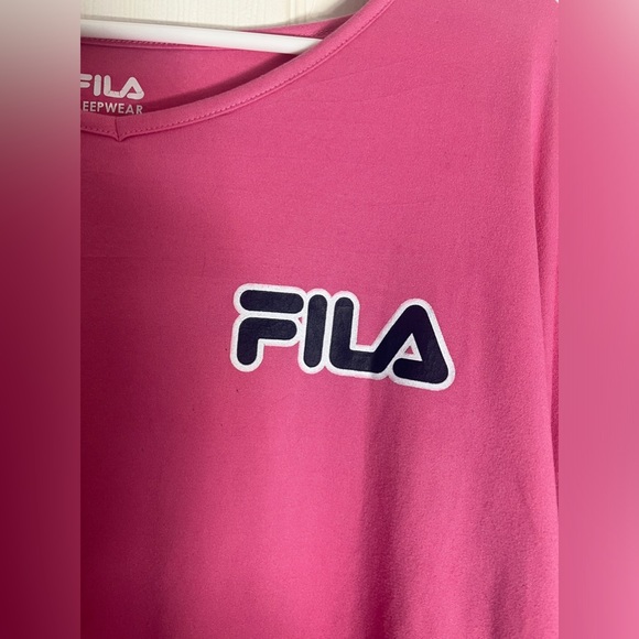 FILA’s pink oversized comfy soft and stretchy sleepwear crop top size LARGE - Picture 5 of 5